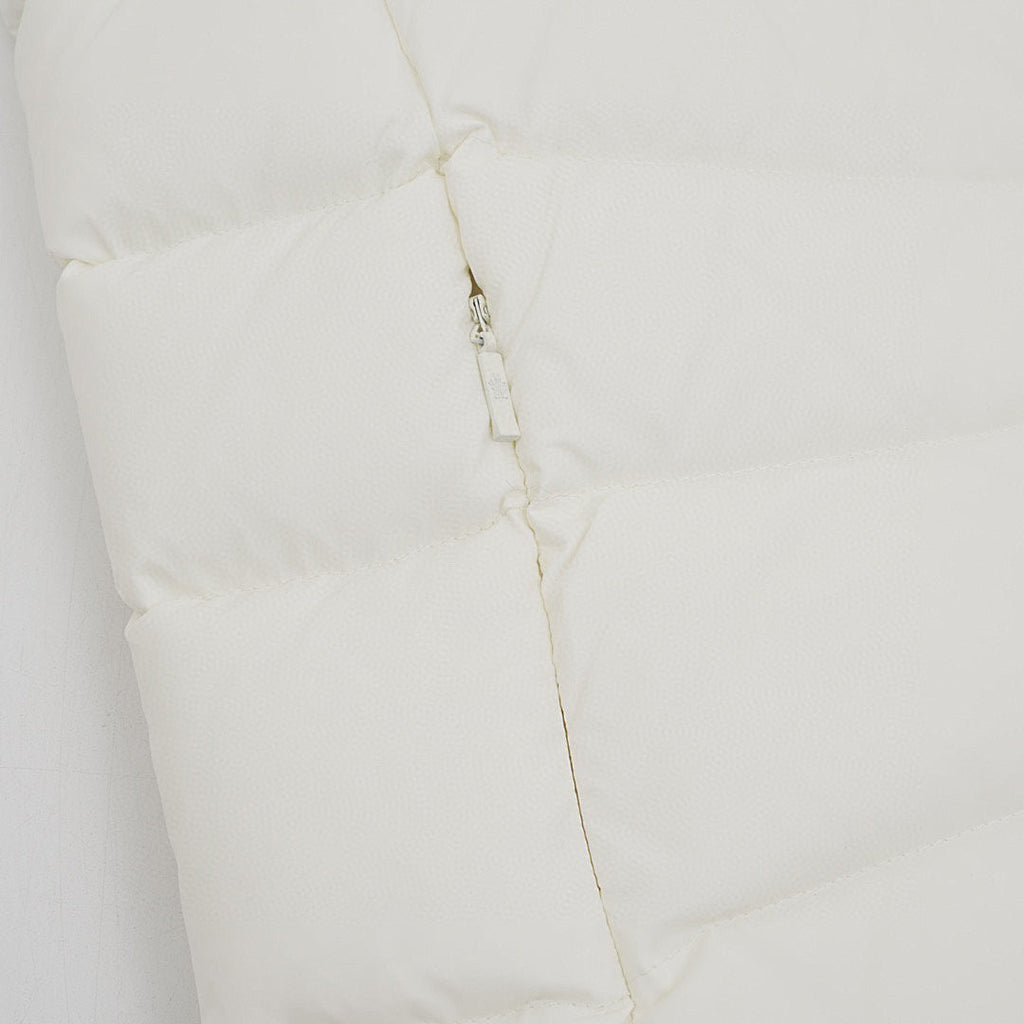 Moncler Chevron-Quilted Knit-Sleeve Jacket - Ivory - detail 2