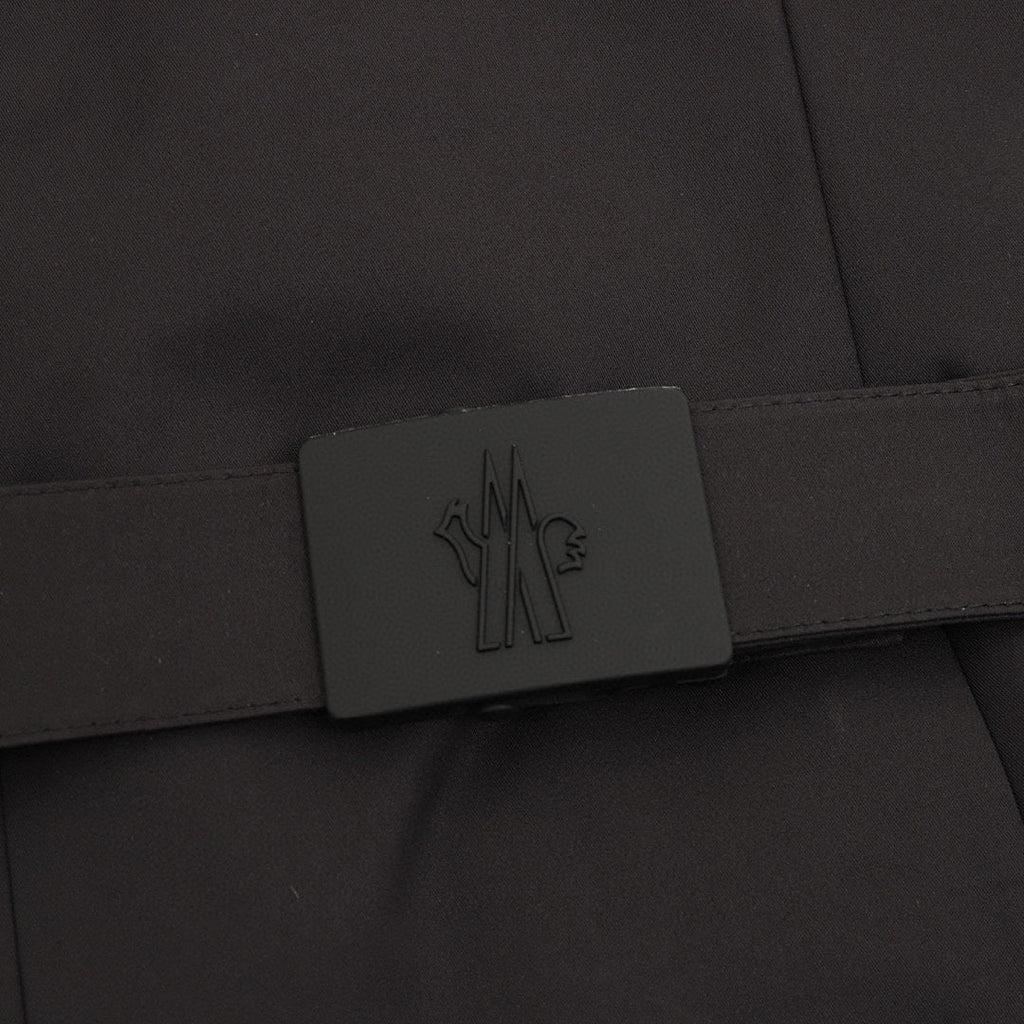Moncler Bauges Belted Hooded Down Jacket - Black - detail 2