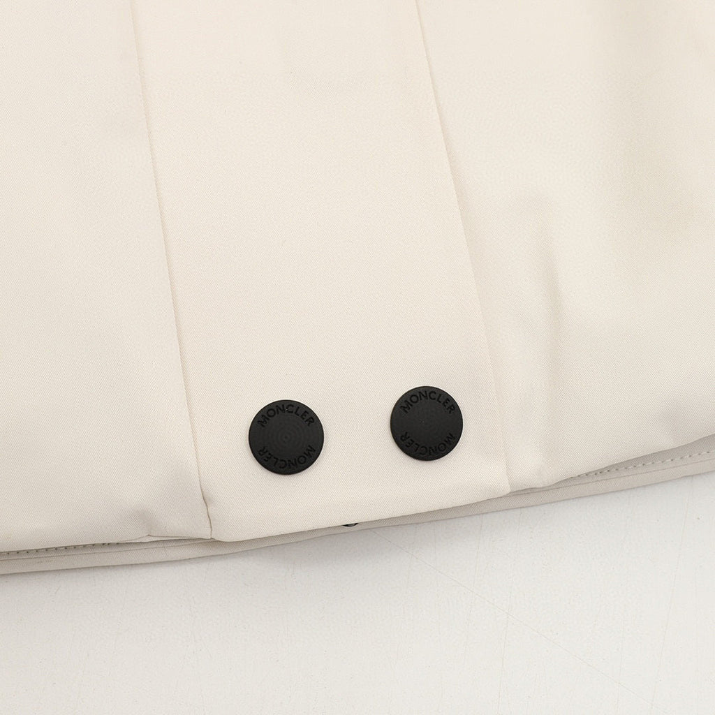 Moncler Bauges Belted Hooded Down Jacket - Ivory - detail 3