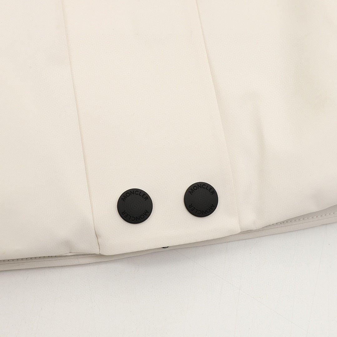 Moncler Bauges Belted Hooded Down Jacket - Ivory - detail 3