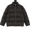 Moncler Matte Stand-Collar Down Jacket - Black - front view