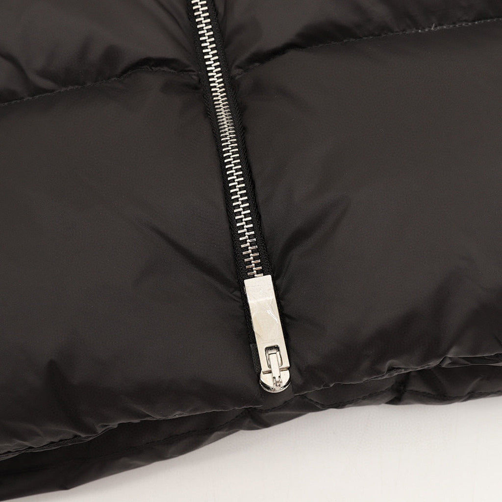Moncler Matte Stand-Collar Down Jacket - Black - detail 3