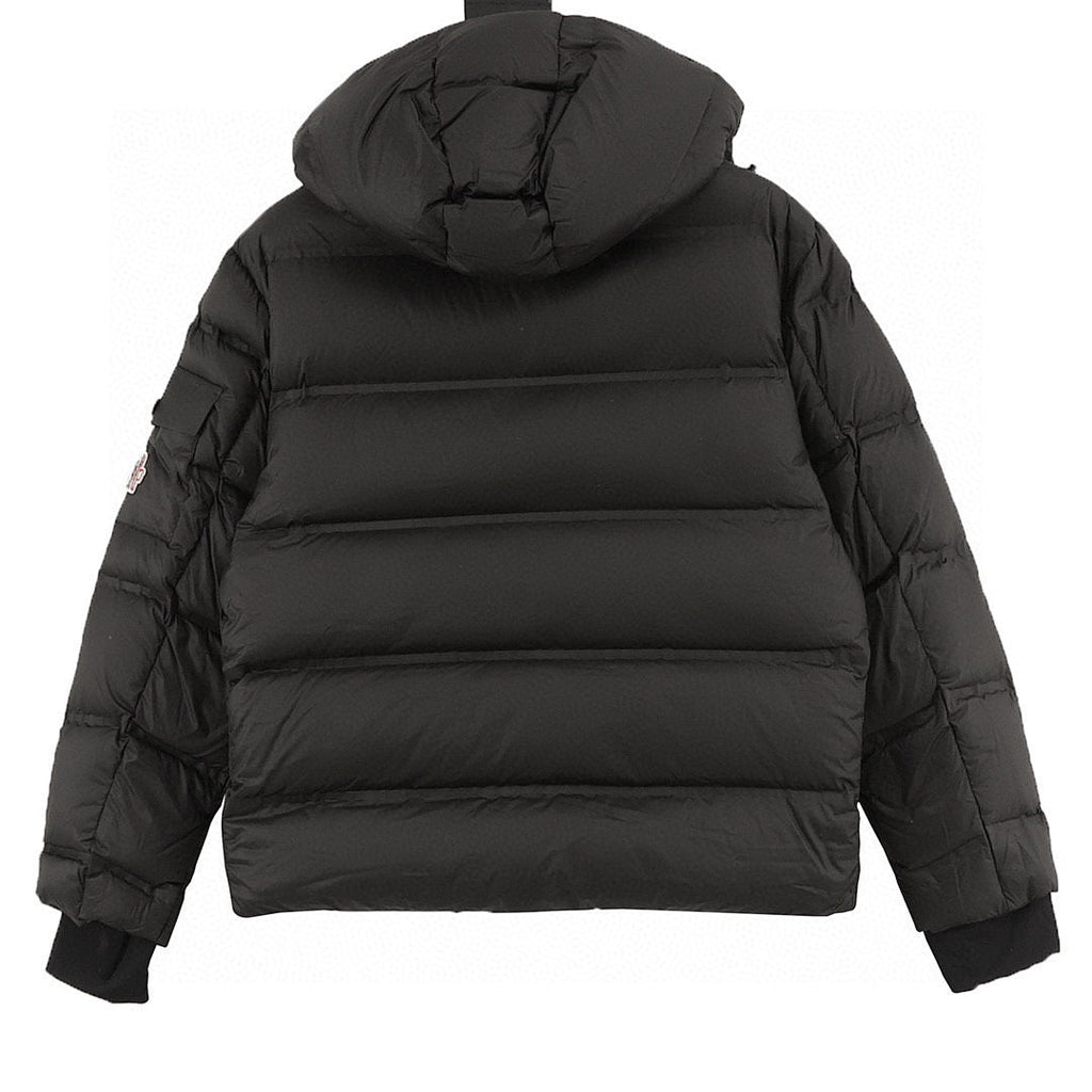 Moncler Hooded Down Jacket with Inner Cuffs - Black - back view
