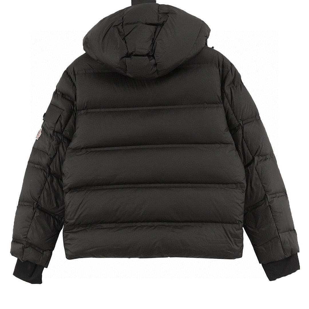Moncler Hooded Down Jacket with Inner Cuffs - Black - back view