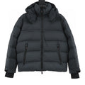 Moncler Hooded Down Jacket with Inner Cuffs - Charcoal - front view