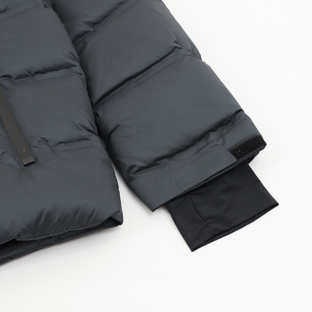 Moncler Hooded Down Jacket with Inner Cuffs - Charcoal - detail 2