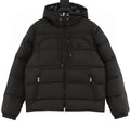 Moncler Twin-Zip Pocket Hooded Down Jacket - Black - front view