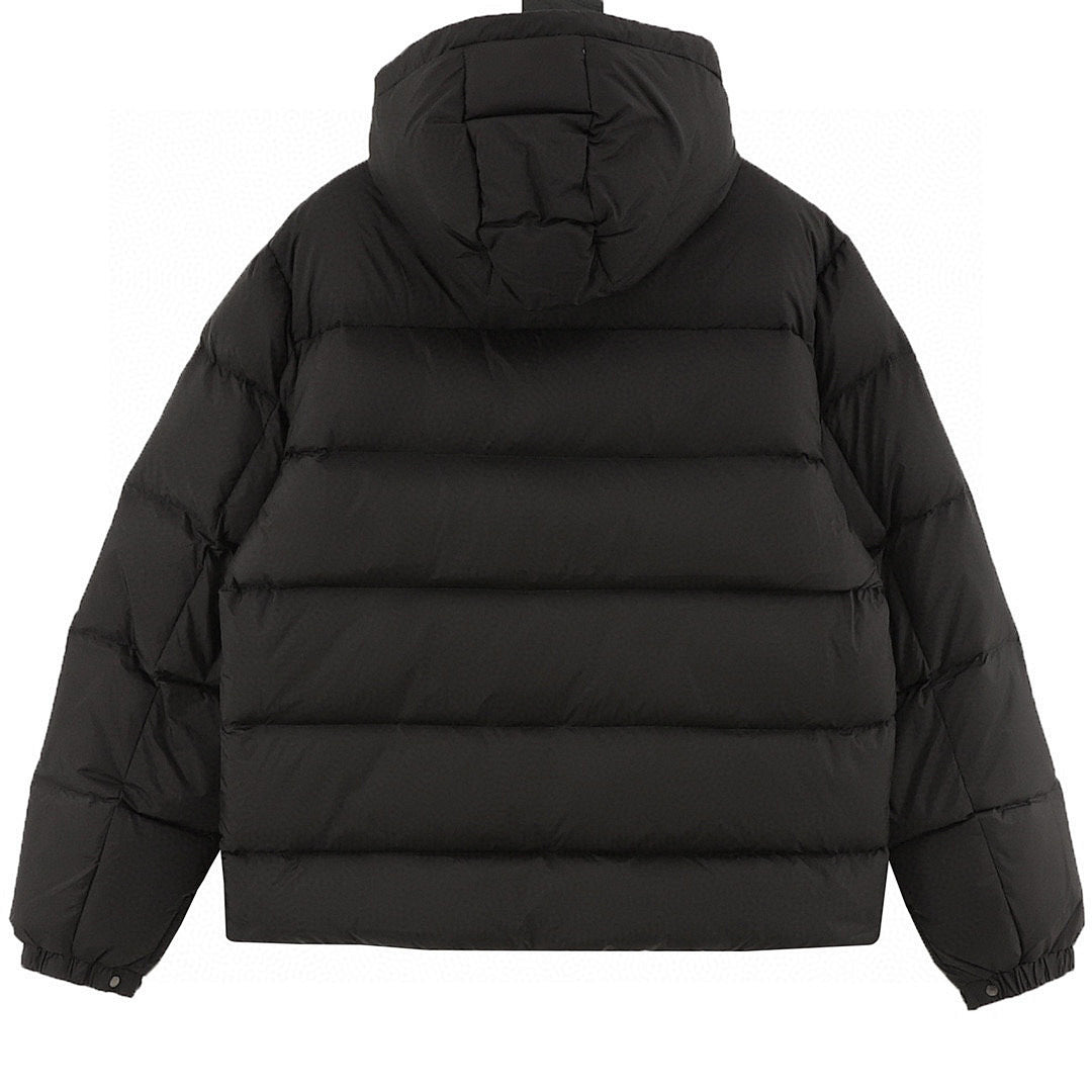 Moncler Twin-Zip Pocket Hooded Down Jacket - Black - back view