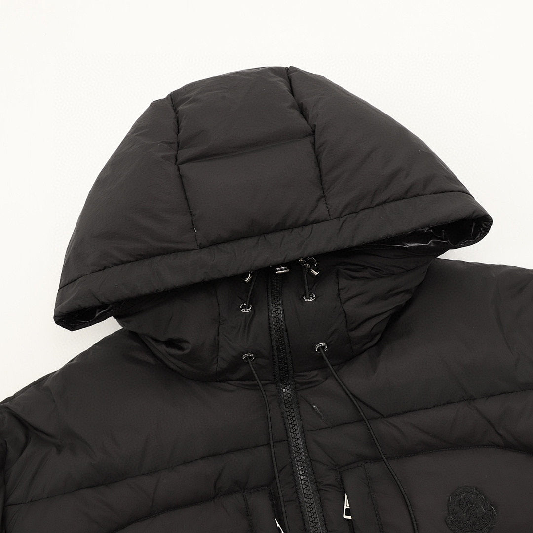 Moncler Twin-Zip Pocket Hooded Down Jacket - Black - detail 1