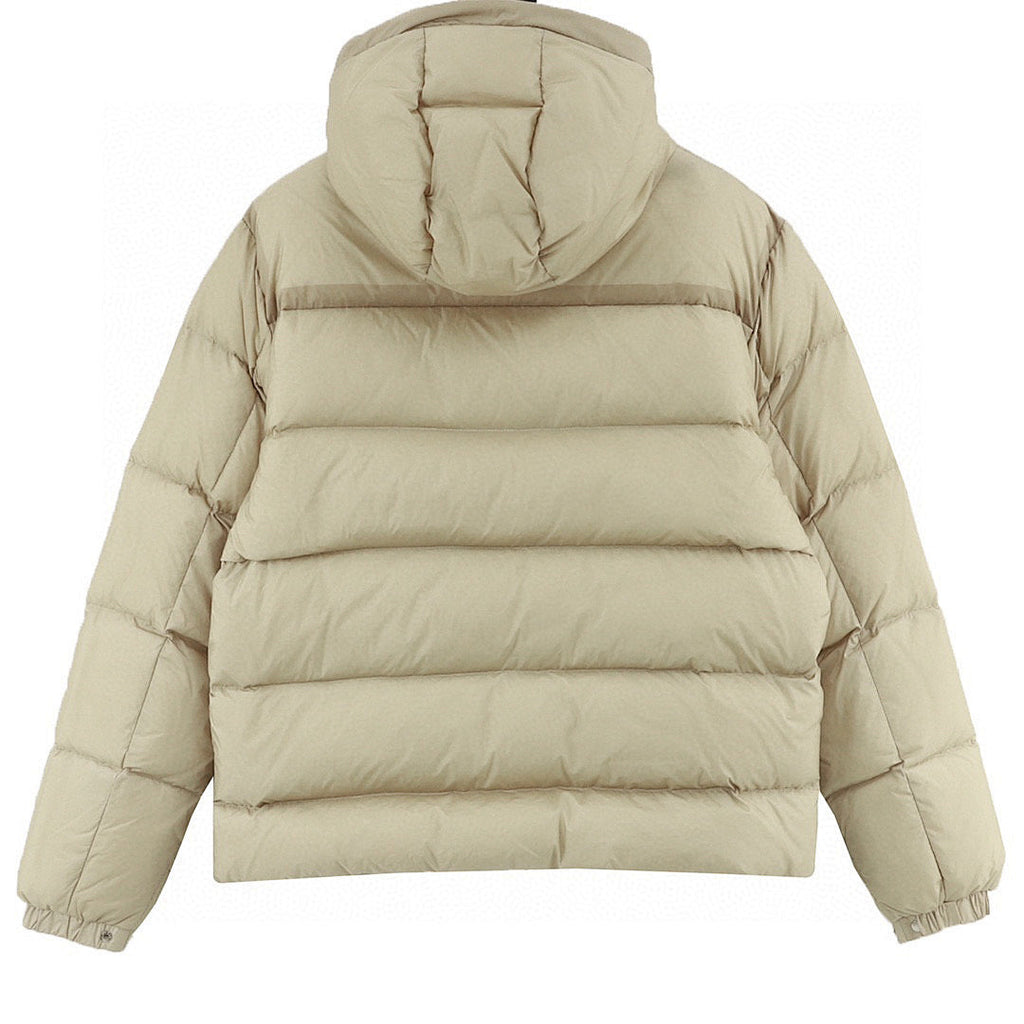 Moncler Twin-Zip Pocket Hooded Down Jacket - Beige - back view