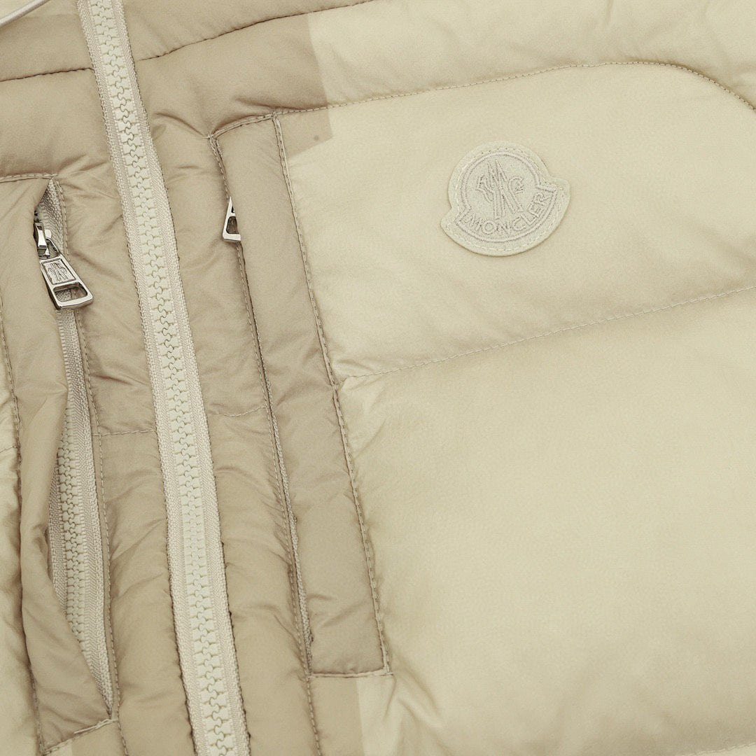 Moncler Twin-Zip Pocket Hooded Down Jacket - Beige - detail 2