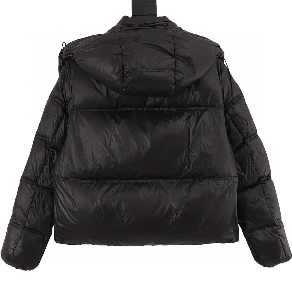 Moncler Women's Box-Quilted Hooded Down Jacket - Black - back view