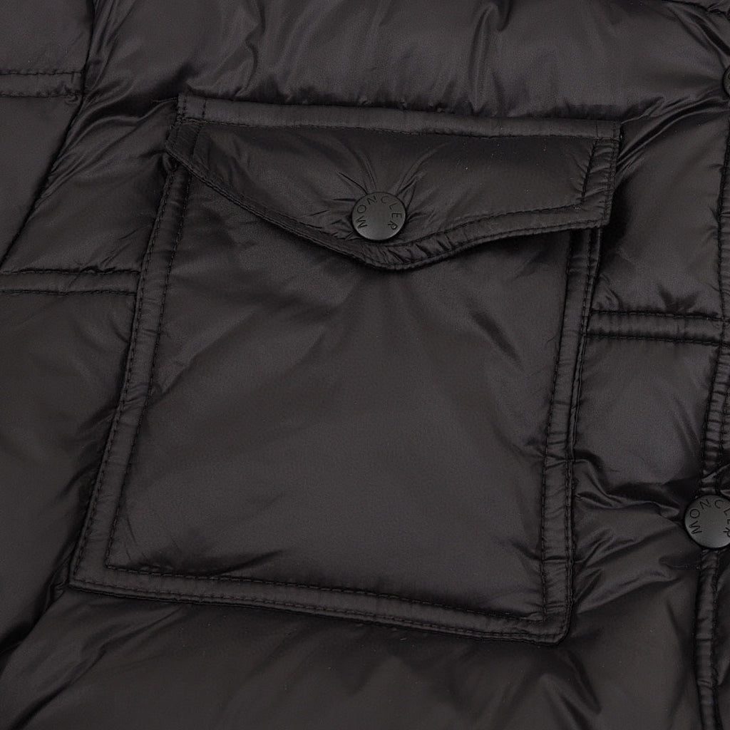 Moncler Women's Box-Quilted Hooded Down Jacket - Black - detail 2