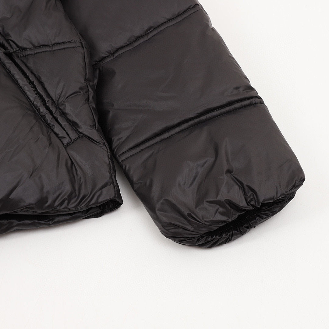 Moncler Women's Box-Quilted Hooded Down Jacket - Black - detail 3