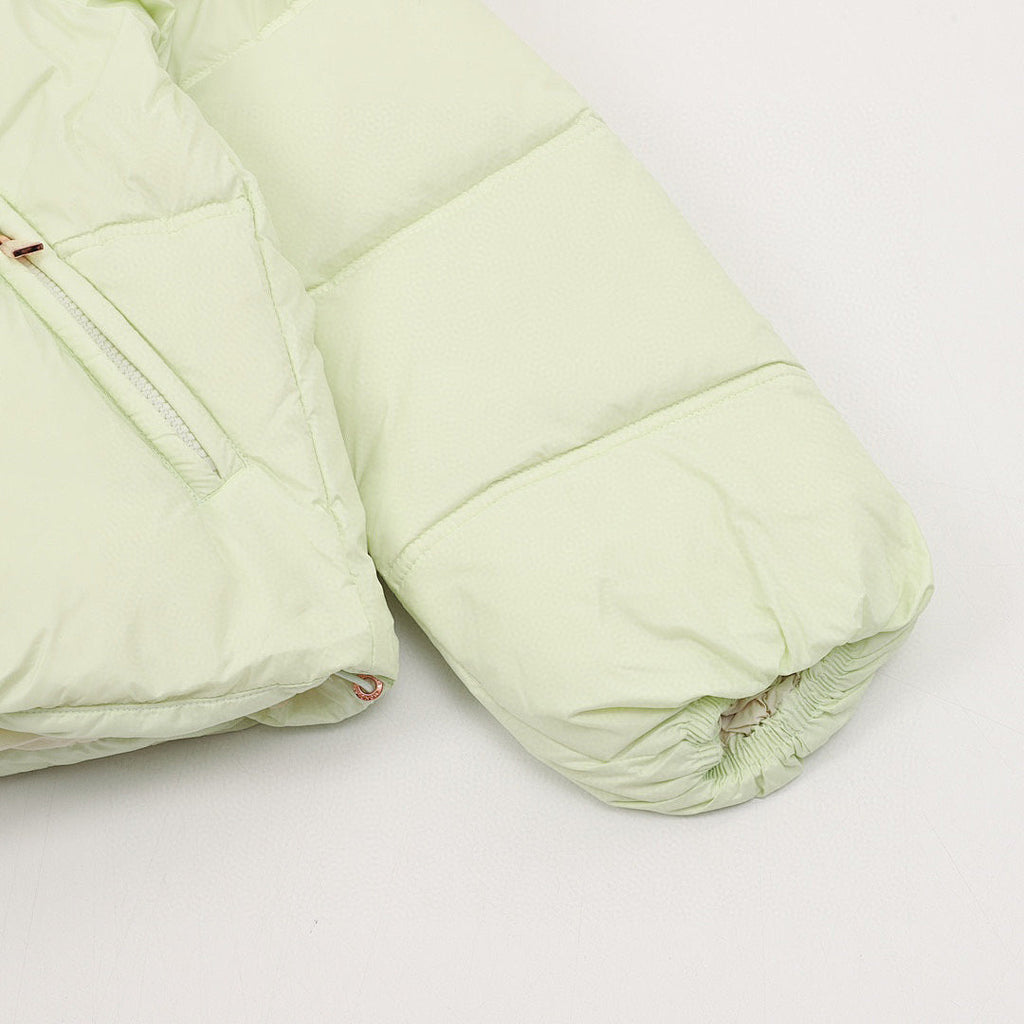 Moncler Women's Box-Quilted Hooded Down Jacket - Pale Green - detail 2
