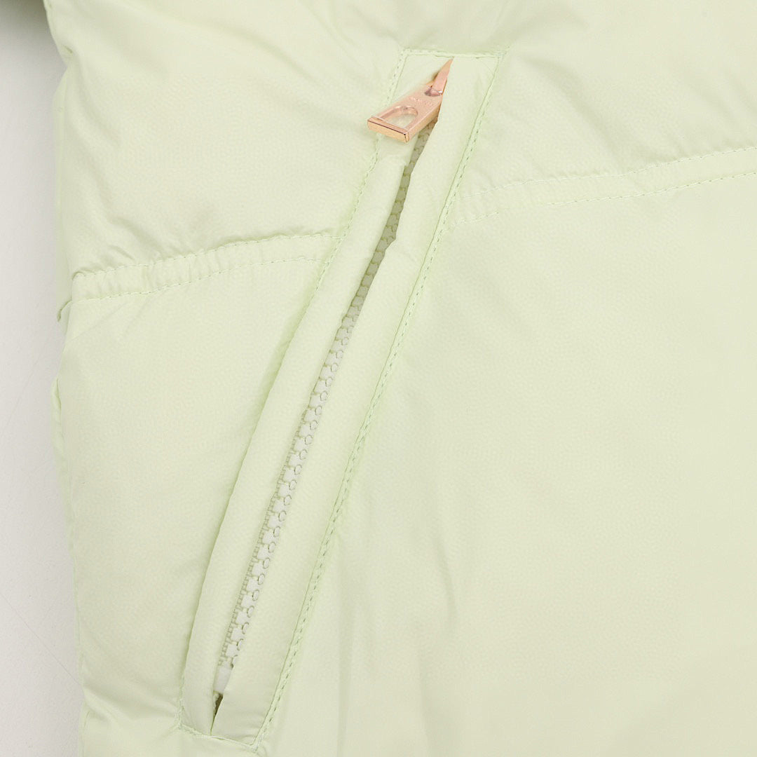 Moncler Women's Box-Quilted Hooded Down Jacket - Pale Green - detail 3
