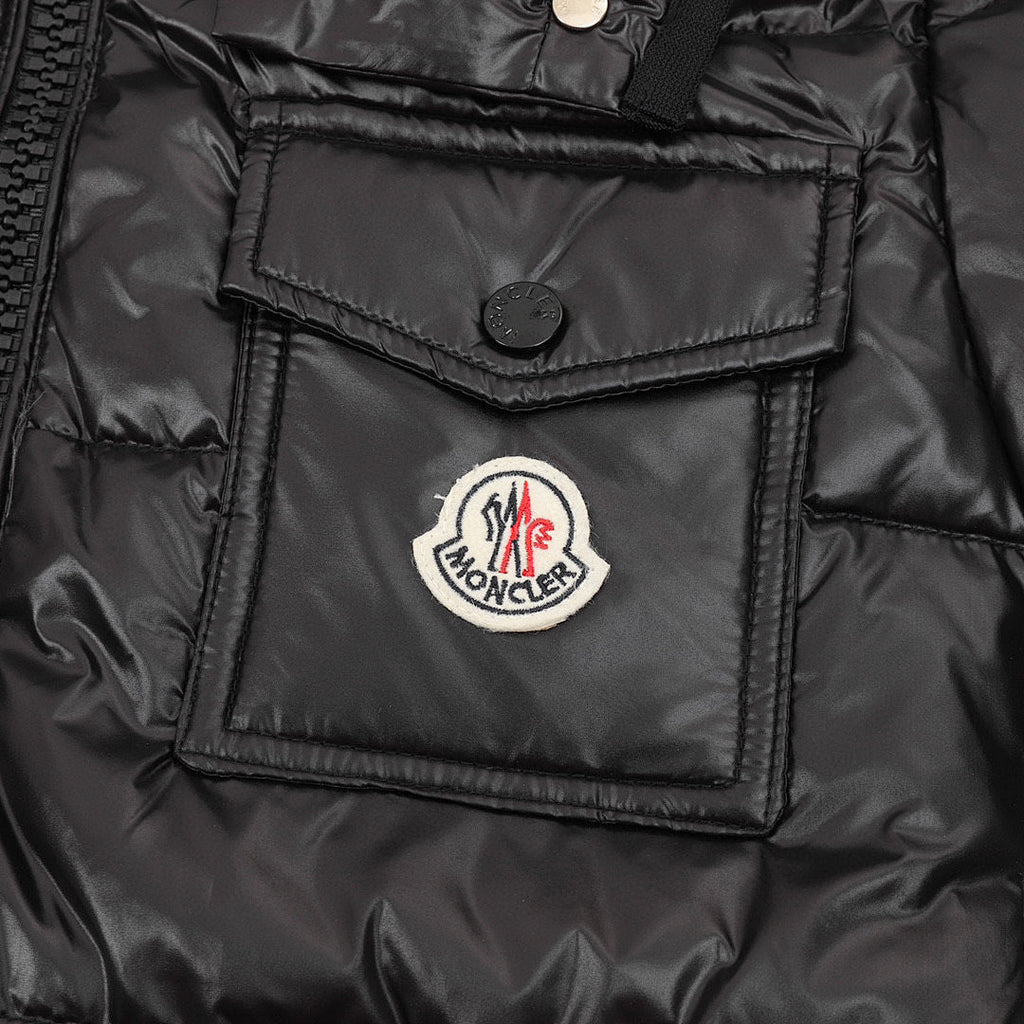 Moncler Andro Women's Glossy Hooded Down Jacket - Black - detail 2