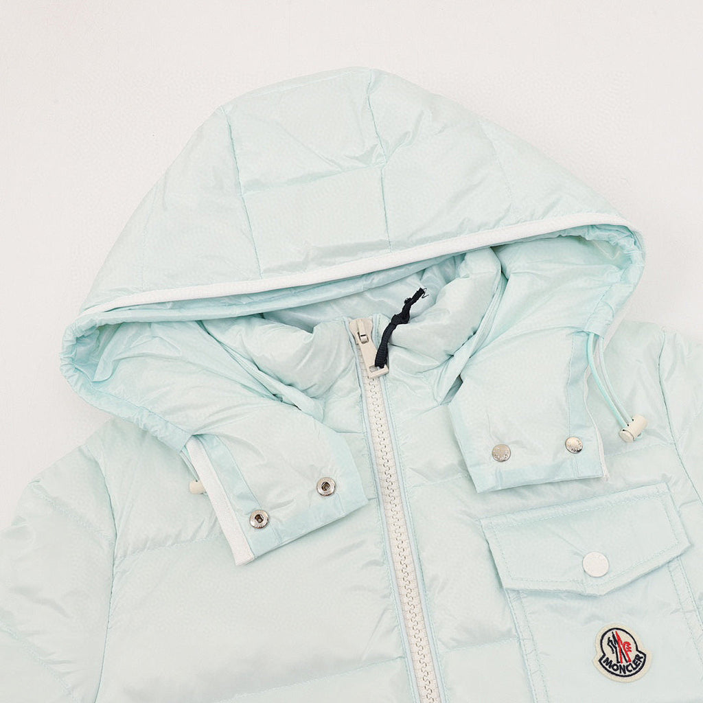 Moncler Andro Women's Short Hooded Down Jacket - Mint - detail 1