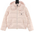 Moncler Andro Women's Short Hooded Down Jacket - Blush Pink - front view