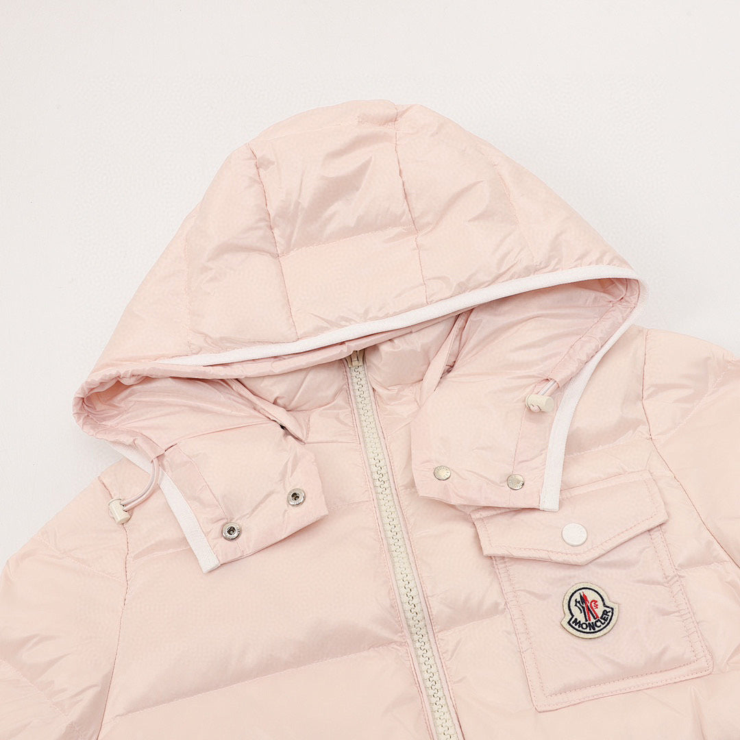 Moncler Andro Women's Short Hooded Down Jacket - Blush Pink - detail 1