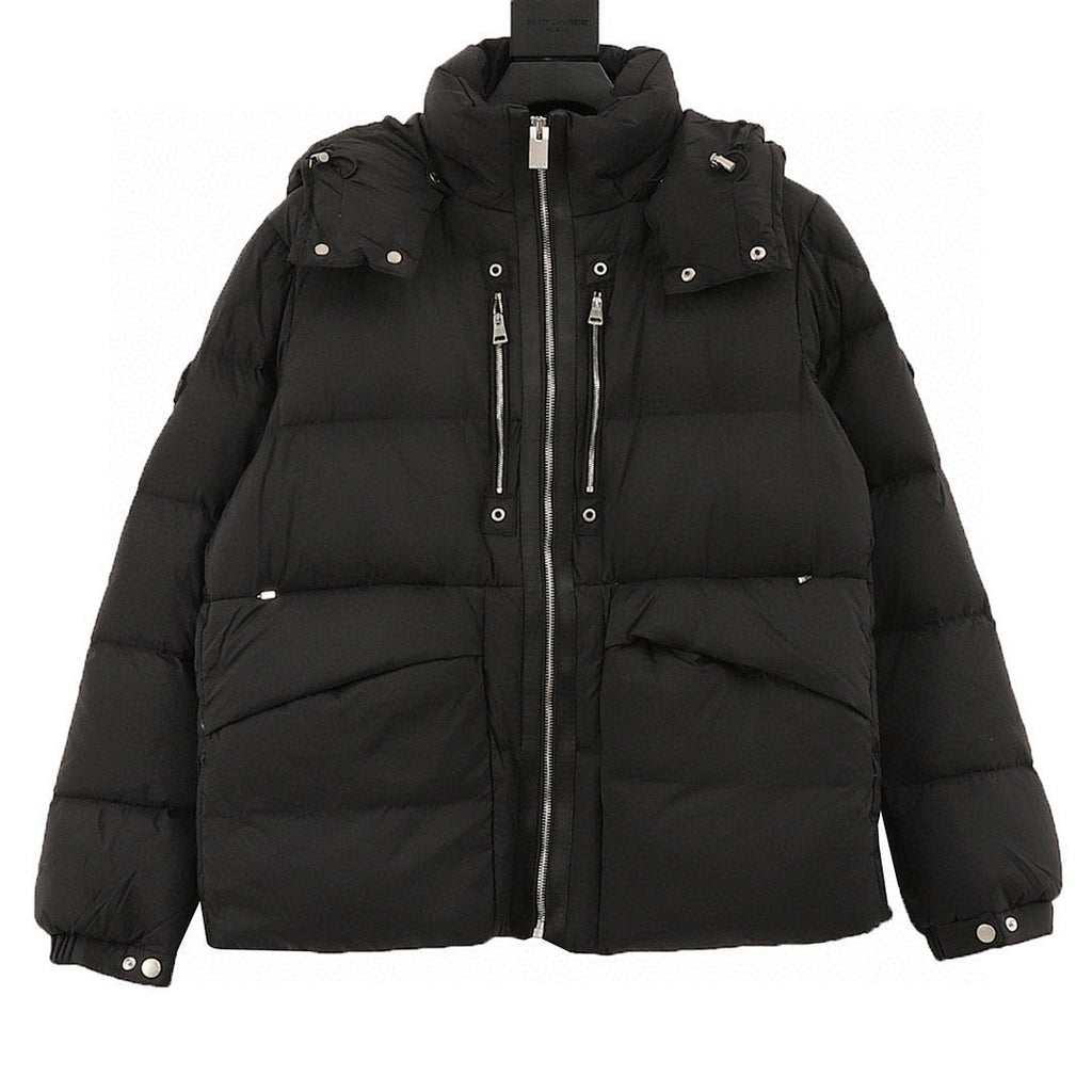 Moncler ALYX Double-Zip Hooded Down Jacket - Black - front view