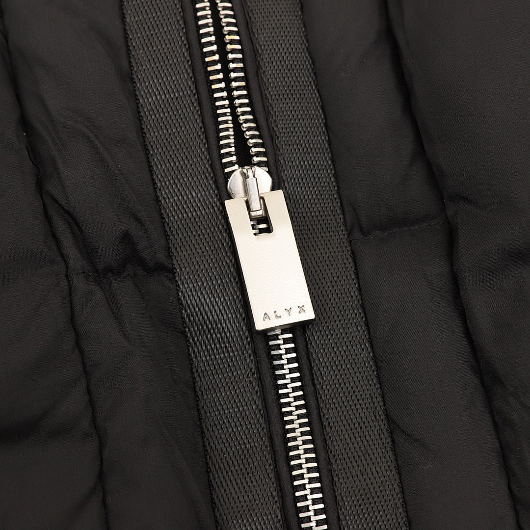 Moncler ALYX Double-Zip Hooded Down Jacket - Black - detail 3