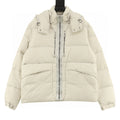 Moncler ALYX Double-Zip Hooded Down Jacket - Ivory - front view