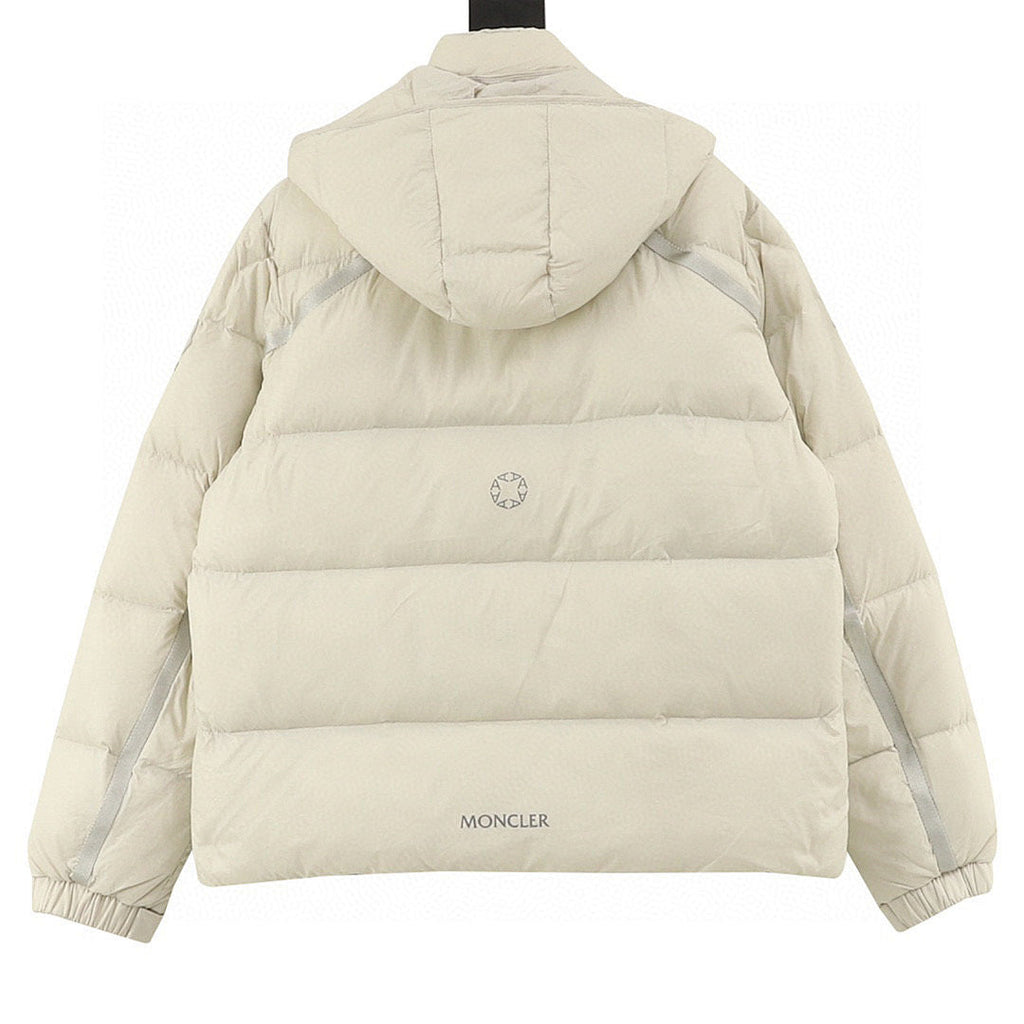 Moncler ALYX Double-Zip Hooded Down Jacket - Ivory - back view