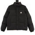 Moncler Verone Unisex Stand-Collar Down Jacket - Black - front view