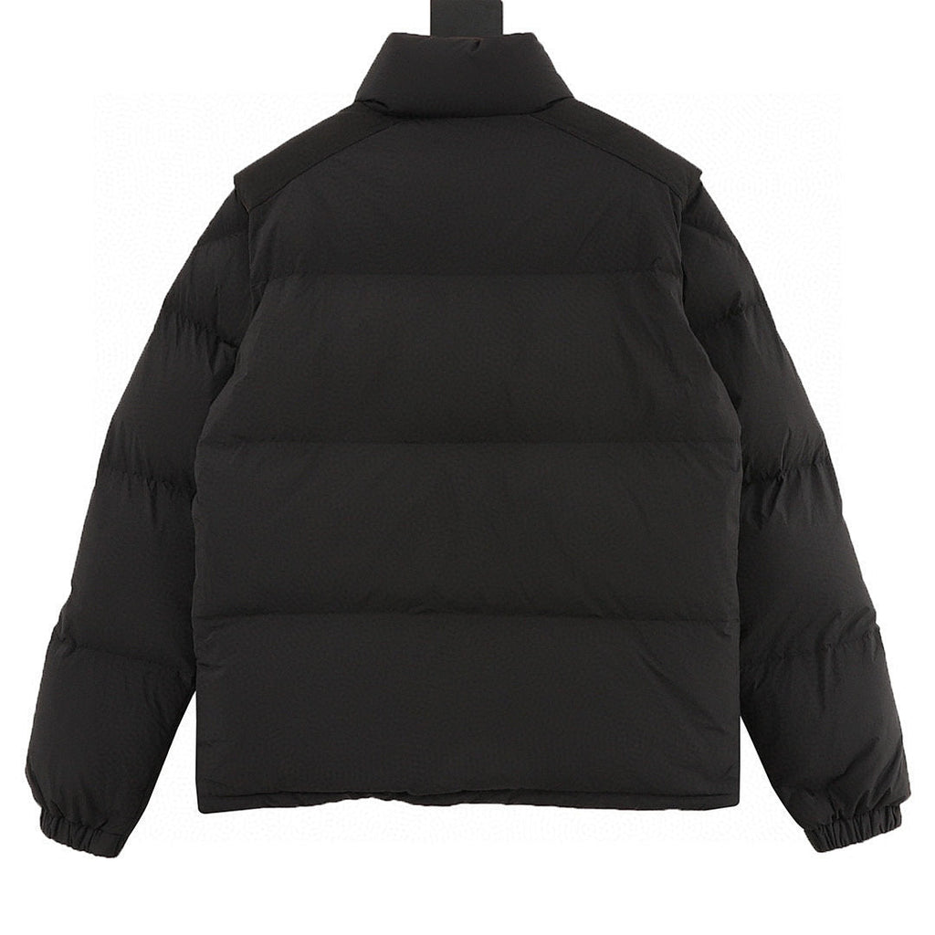 Moncler Verone Unisex Stand-Collar Down Jacket - Black - back view