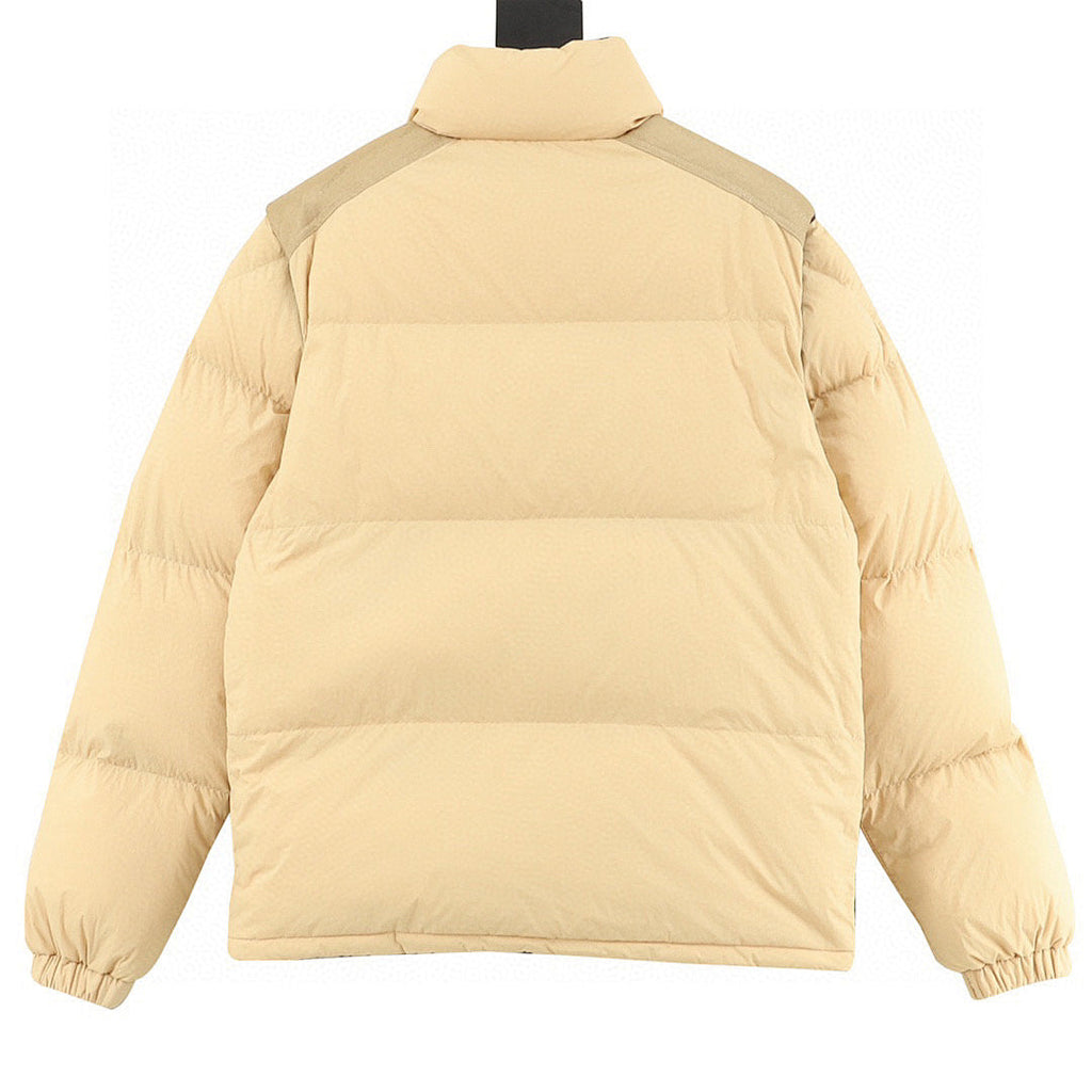 Moncler Verone Unisex Stand-Collar Down Jacket - Pale Yellow - back view