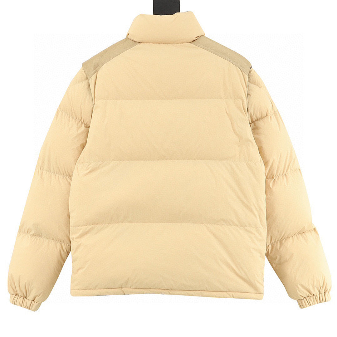 Moncler Verone Unisex Stand-Collar Down Jacket - Pale Yellow - back view