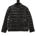 Moncler Glossy Stand-Collar Down Jacket - Black - front view