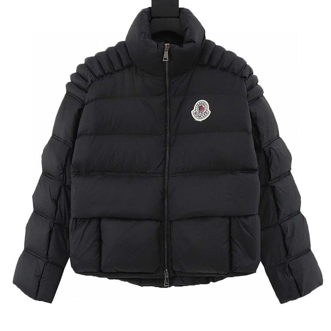 Moncler Raxxy 3D-Quilted Down Jacket - Black - front view