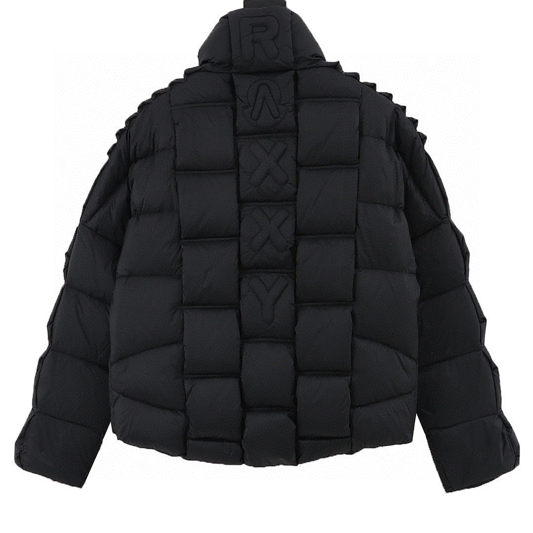 Moncler Raxxy 3D-Quilted Down Jacket - Black - back view