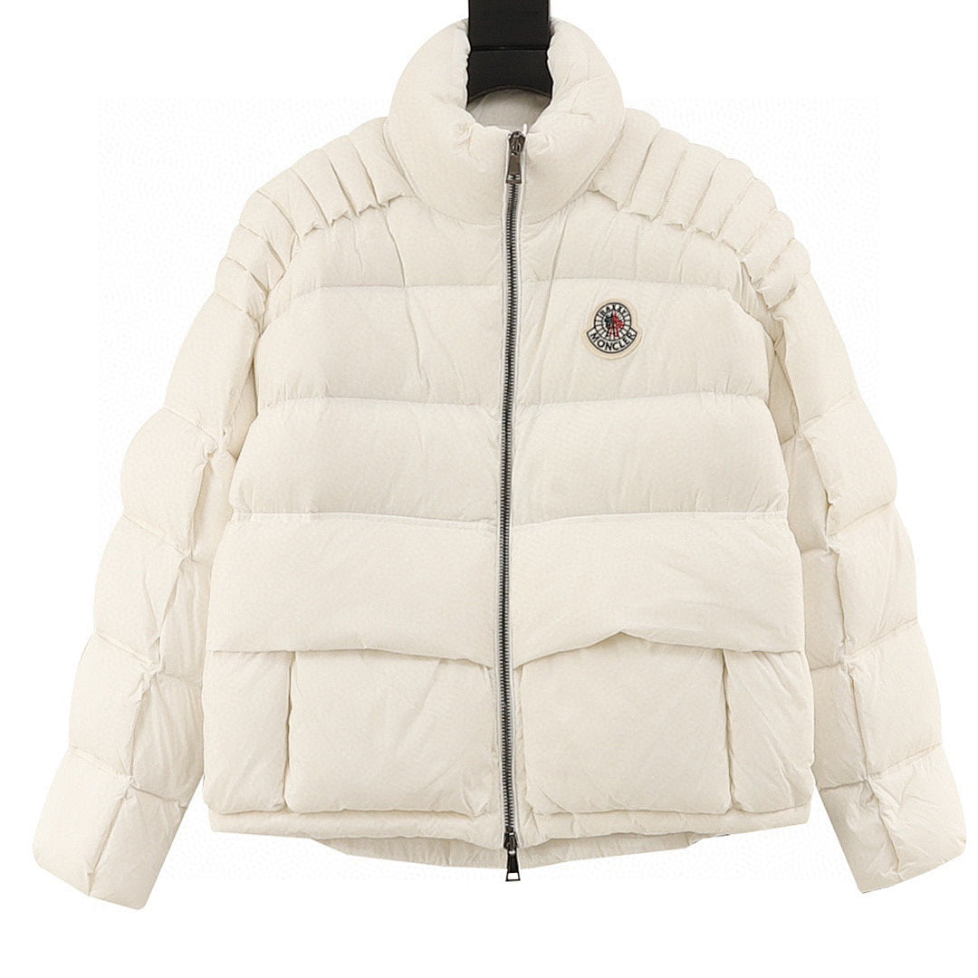 Moncler Raxxy 3D-Quilted Down Jacket - Ivory - front view