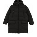 Moncler Bosona Hooded Mid-Length Down Coat - Black - front view