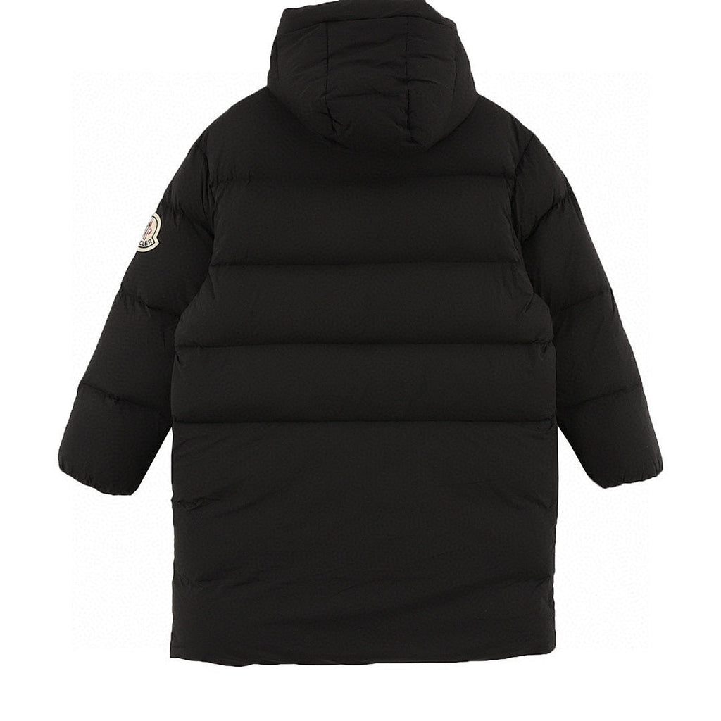Moncler Bosona Hooded Mid-Length Down Coat - Black - back view