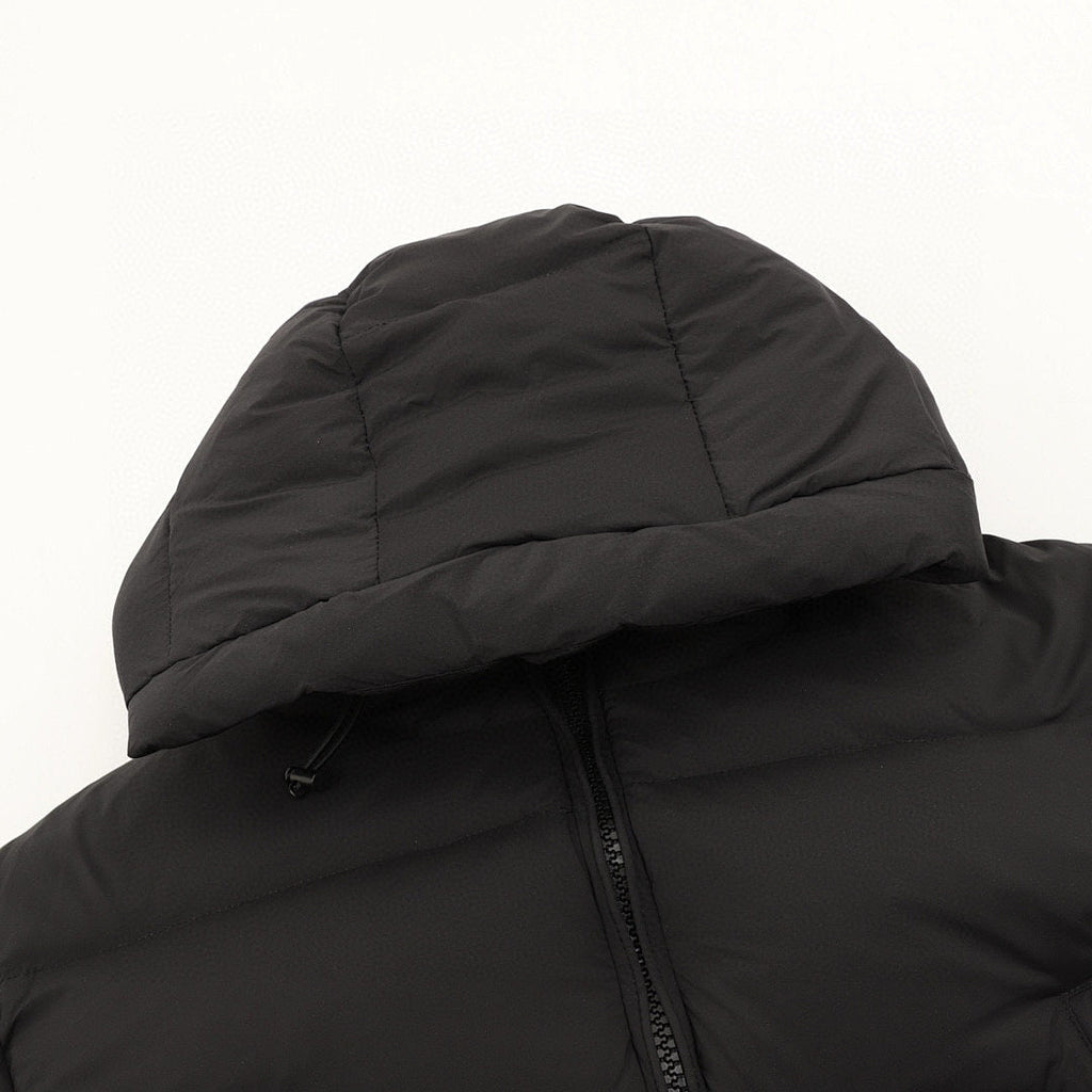 Moncler Bosona Hooded Mid-Length Down Coat - Black - detail 1
