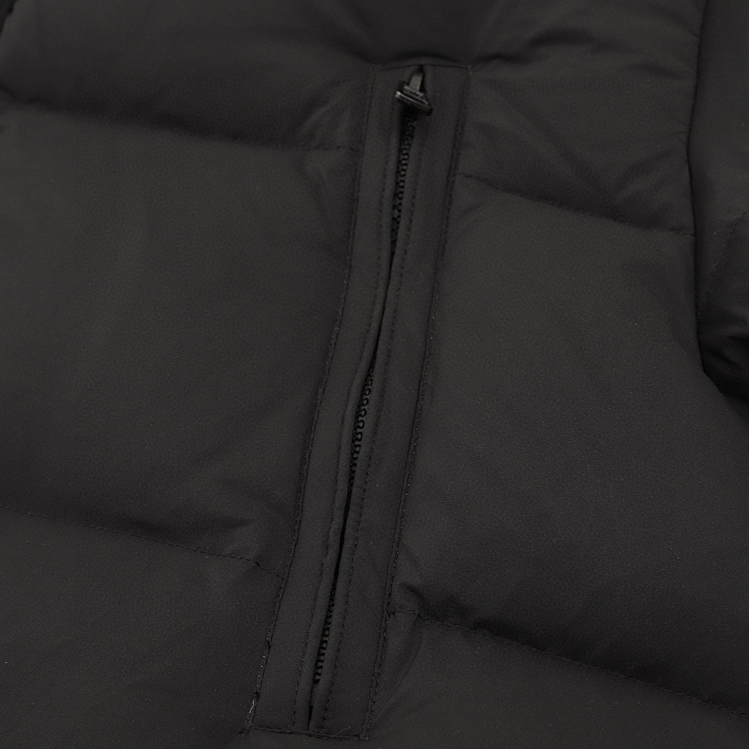 Moncler Bosona Hooded Mid-Length Down Coat - Black - detail 2