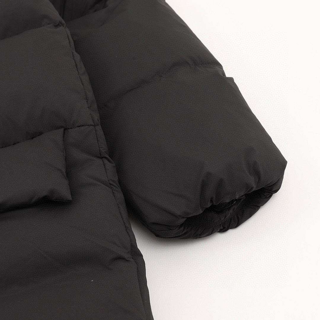 Moncler Bosona Hooded Mid-Length Down Coat - Black - detail 3