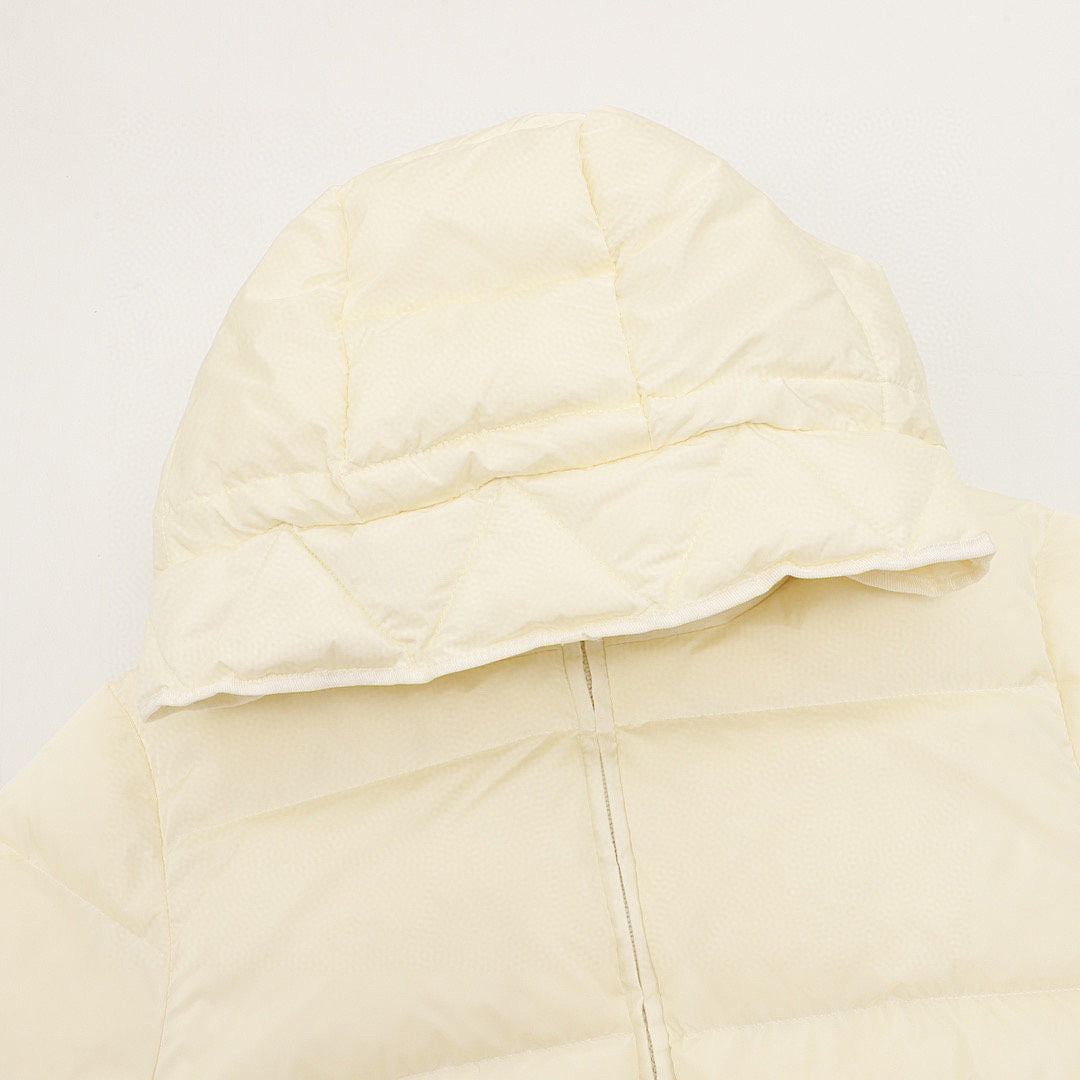 Moncler Avoce Women's Fitted Hooded Down Jacket - Ivory - detail 1