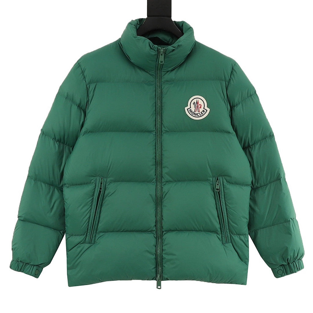Moncler Citala Stand-Collar Down Jacket - Green - front view