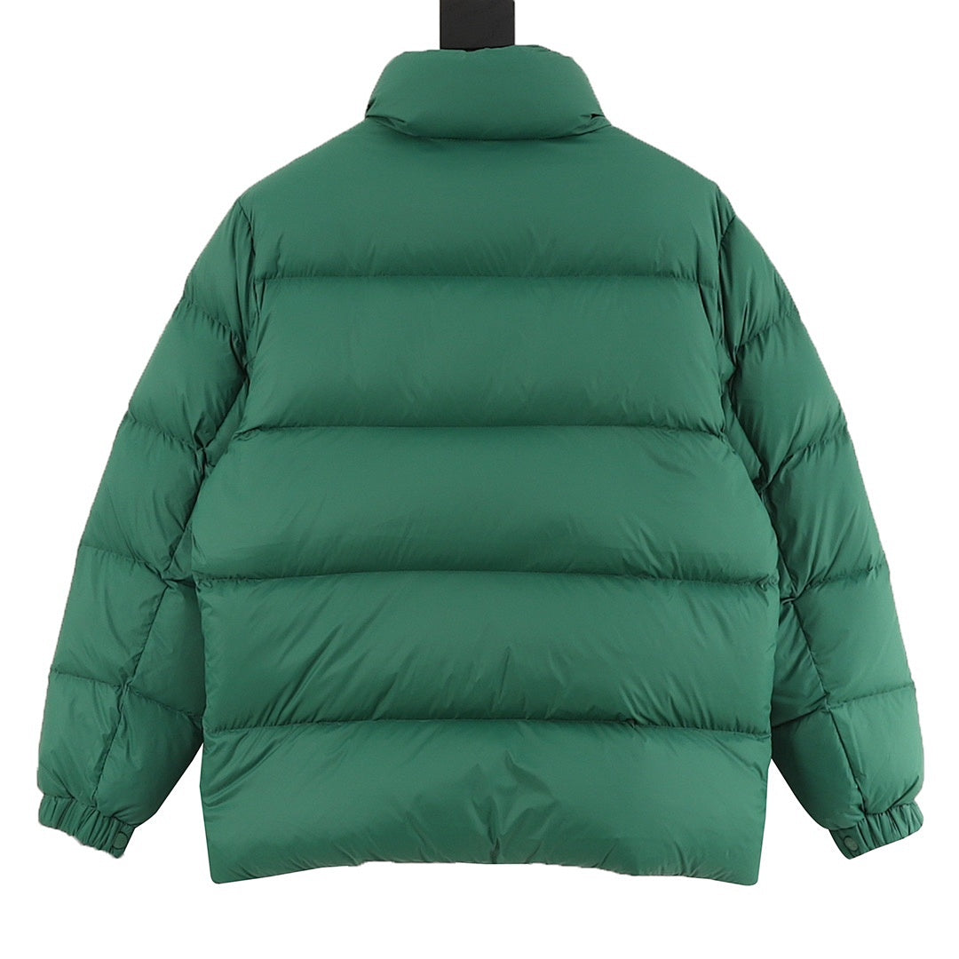Moncler Citala Stand-Collar Down Jacket - Green - back view