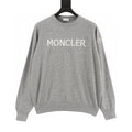Moncler Letter-Logo Crewneck Sweater - Gray - front view