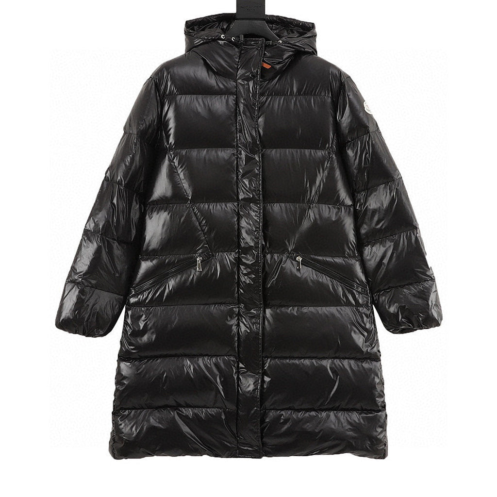 Moncler Bellevue Women's Long Down Coat - Black - front view