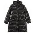 Moncler Bellevue Women's Long Down Coat - Black - front view