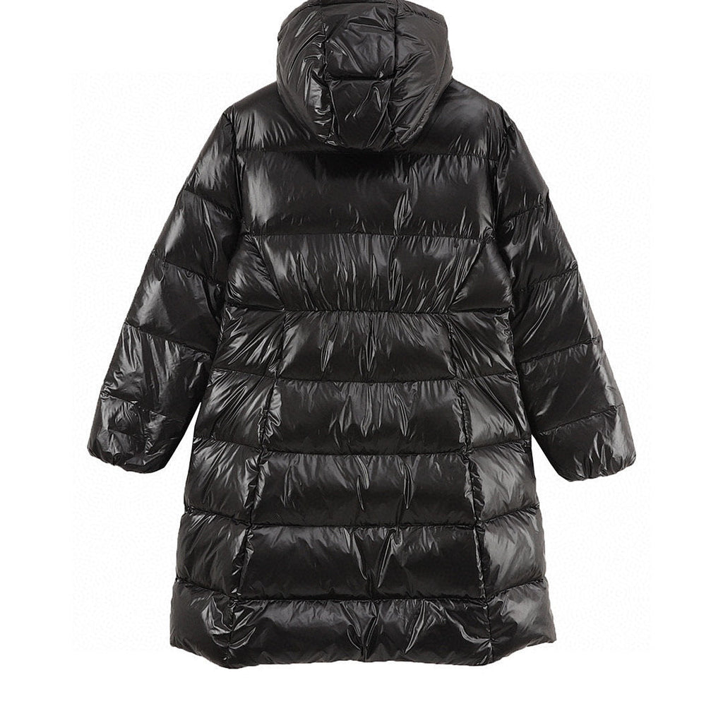 Moncler Bellevue Women's Long Down Coat - Black - back view