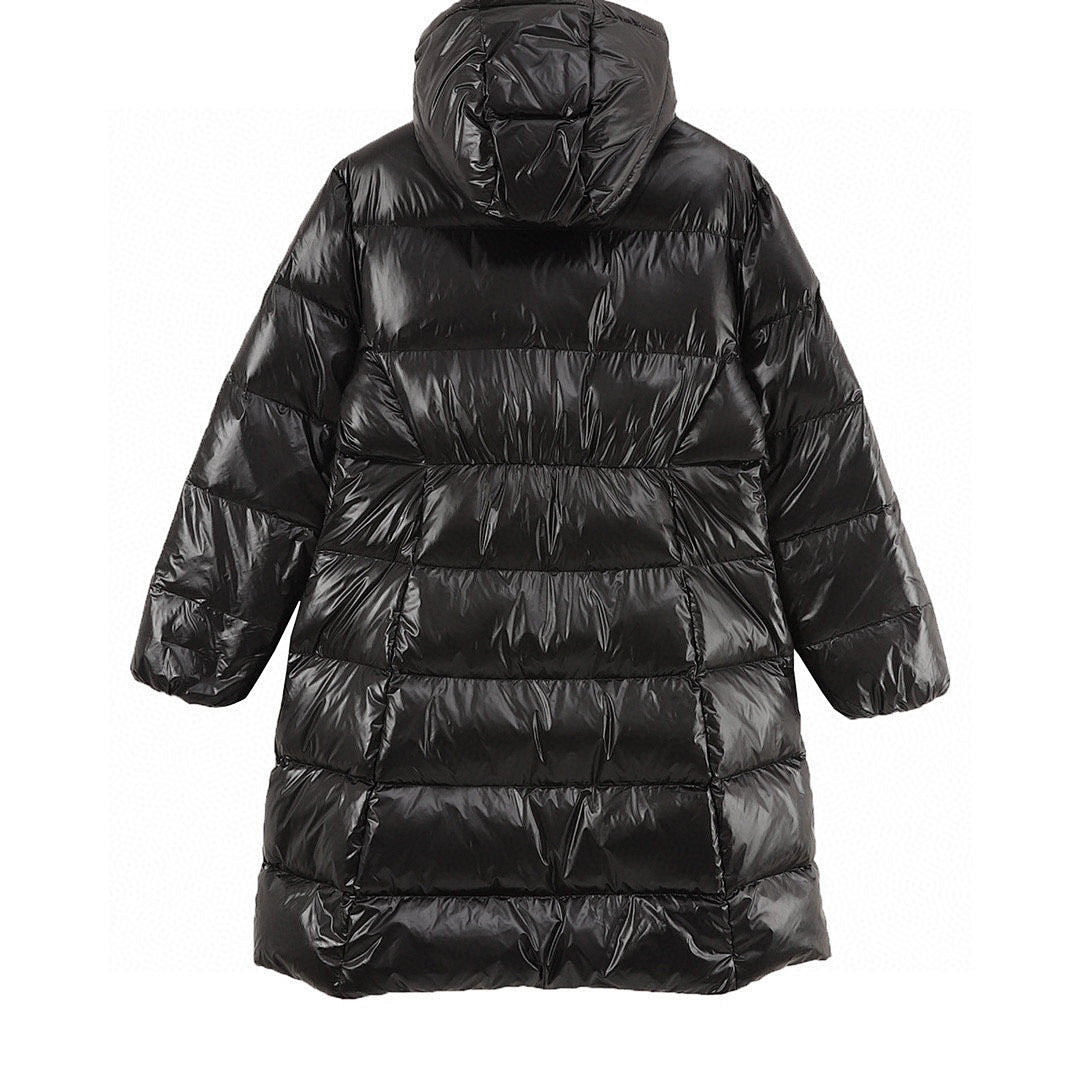 Moncler Bellevue Women's Long Down Coat - Black - back view