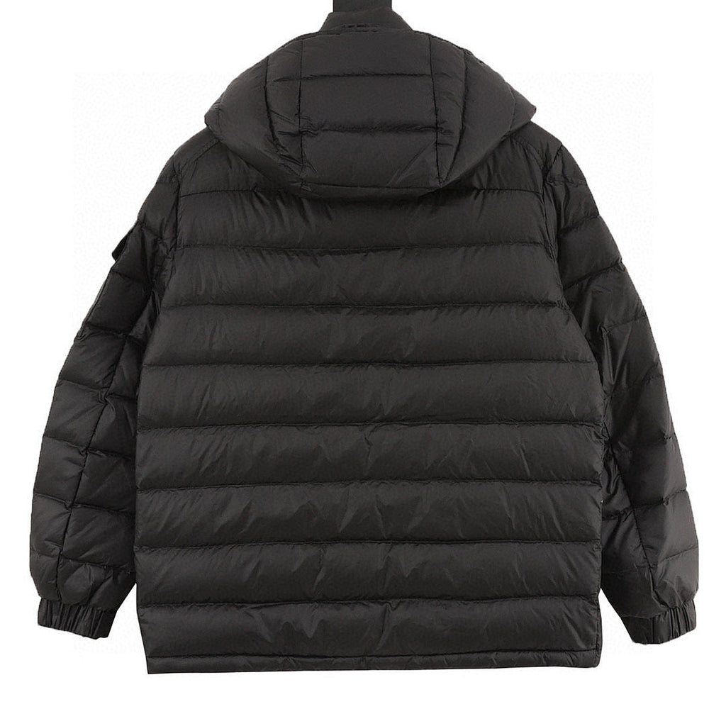 Moncler Maya Lightweight Hooded Down Jacket - Black - back view